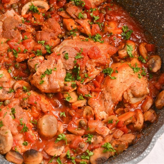Keto Chicken Cacciatore
