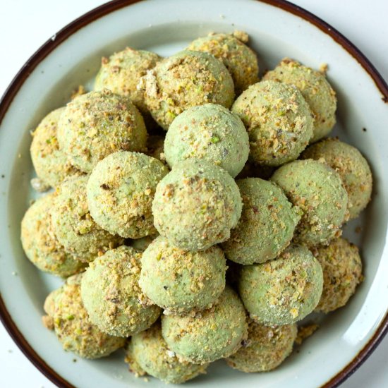 Pistachio Snowball Cookies