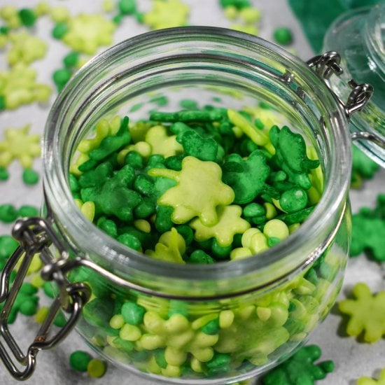 Homemade Shamrock Sprinkles