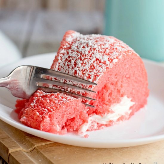 Strawberry Marshmallow Bundt Cake