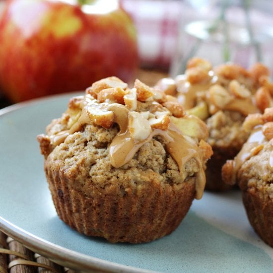 Overnight-Oats Apple Muffins