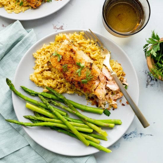 Baked Salmon with Panko-Herb Crust