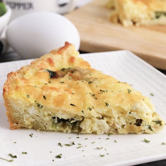Keto Spinach Feta Quiche