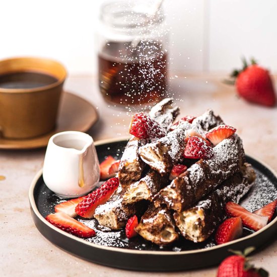 Vegan Baked French Toast Sticks