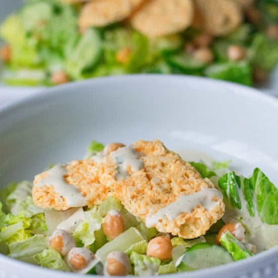 Easy Vegetarian Caesar Salad