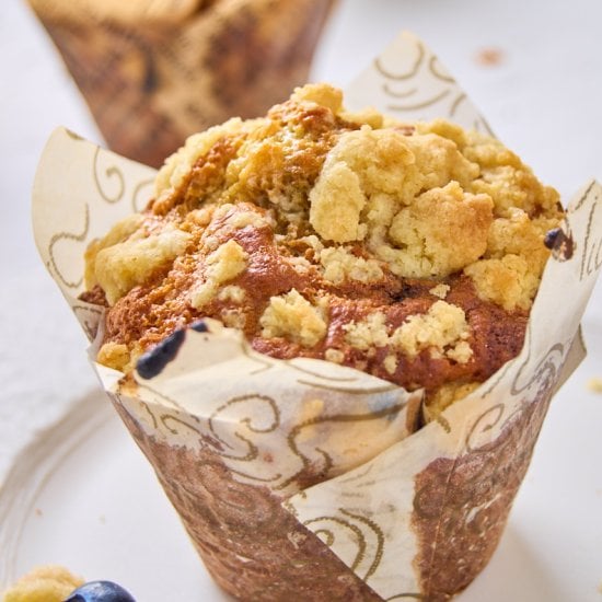 Protein Sourdough Blueberry Muffins