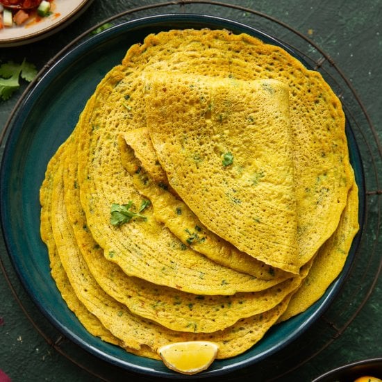 Moong Dal Savoury Pancakes (chilla)