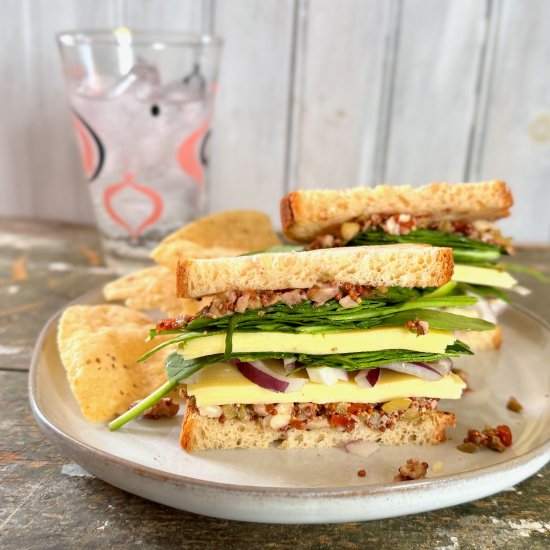 Cheddar Olive Sandwiches