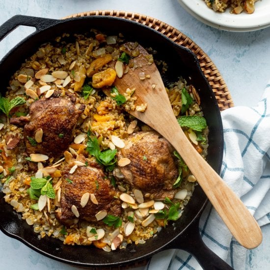 Lebanese Freekeh with Chicken