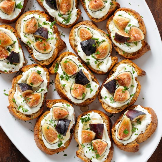 Whipped Ricotta Crostini