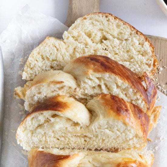 No Knead French Braided Brioche