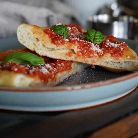 Fried Pizza with No-Cook Sauce