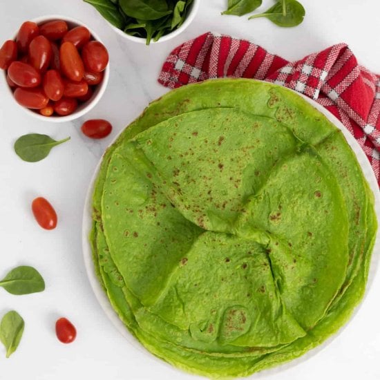 Savoury French Spinach Crêpes