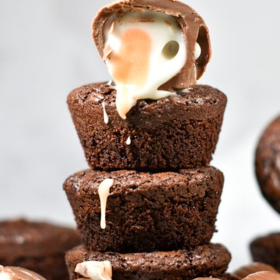 Creme Egg Brownie Cups