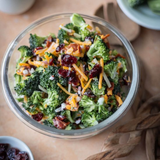Broccoli, Bacon and Cranberry Salad