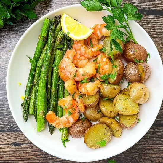 Sheet Pan Honey Garlic Shrimp with