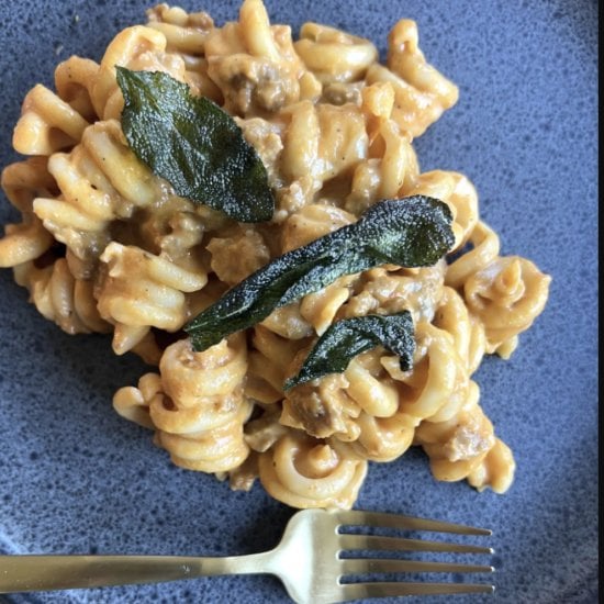 Pumpkin, Sausage, and Sage Pasta
