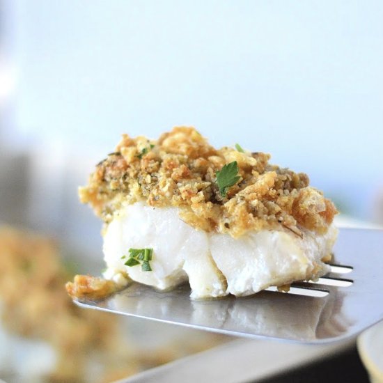 Crispy Buttery Parmesan Crusted Cod