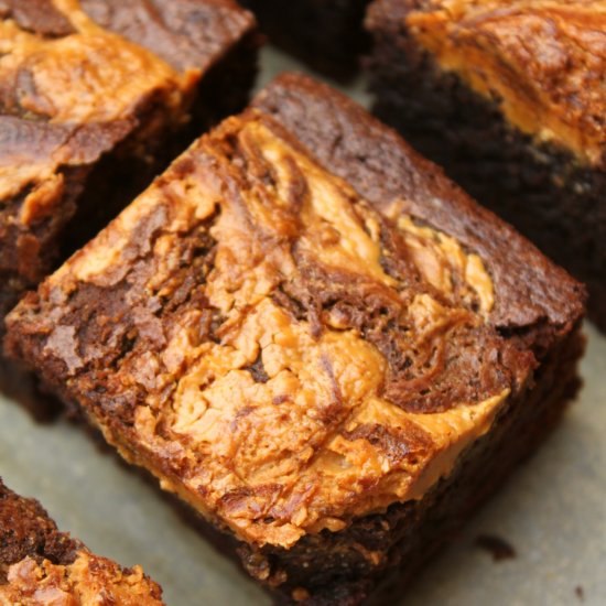 Peanut Butter Swirl Brownies
