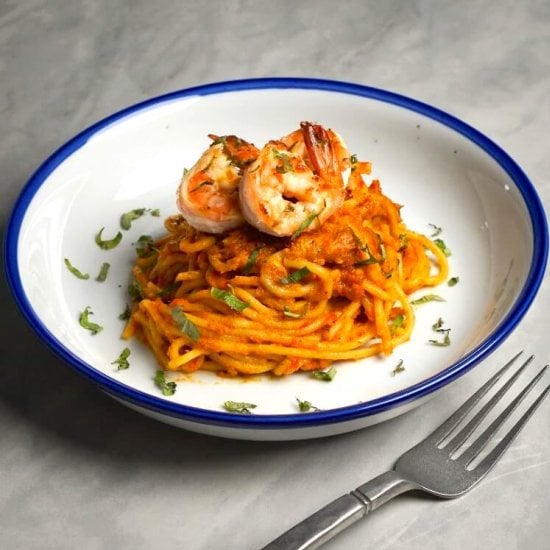 Laksa Shrimp Pasta (Homemade Paste)