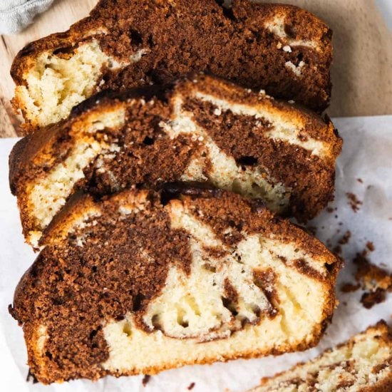 Chocolate Vanilla Marble Cake