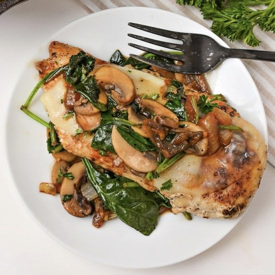 Mushroom Spinach & Cheese Chicken