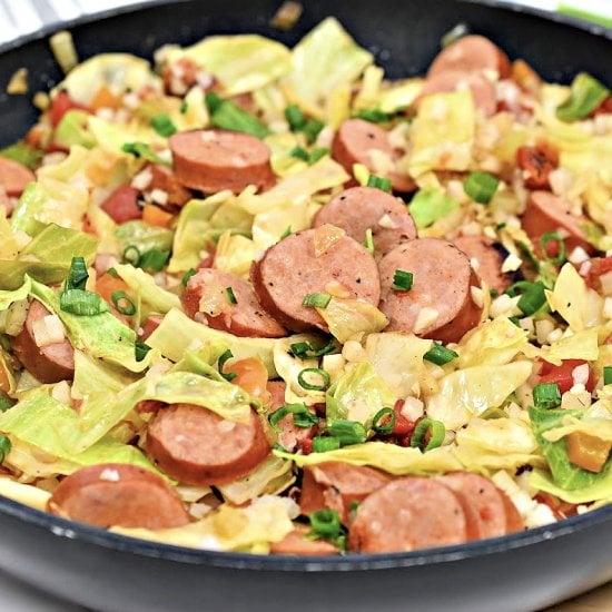 Keto Cabbage Jambalaya Skillet
