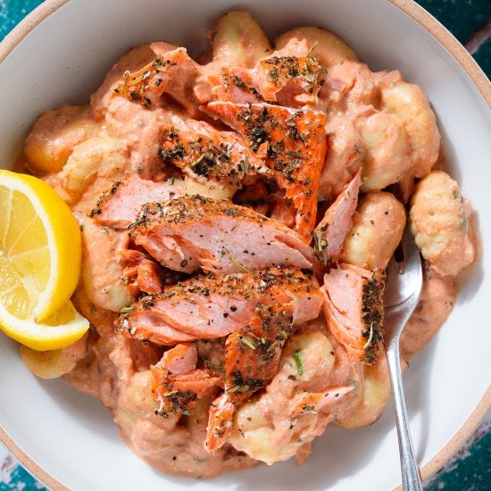 Creamy Tomato Salmon Gnocchi