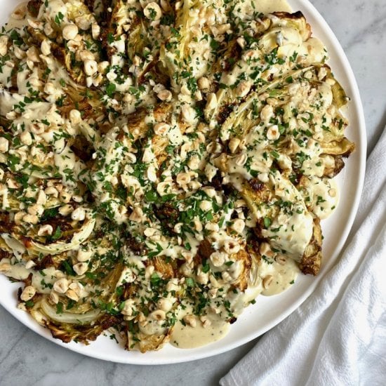 Cheesy Roasted Cabbage