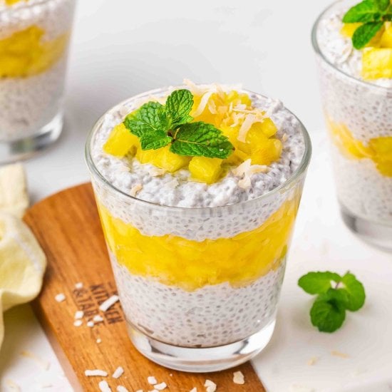 Pineapple Coconut Chia Pudding