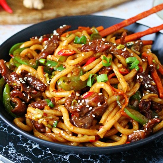 Mongolian Beef Noodles