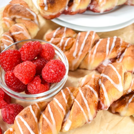 Raspberry Bread Twists