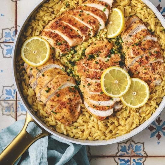 One-Pot Chicken & Saffron Orzo