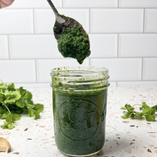 Cilantro and Mint Green Chutney