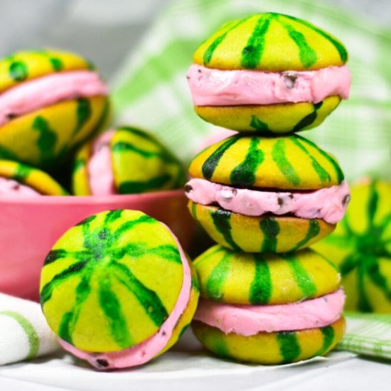 Watermelon Whoopie Pies