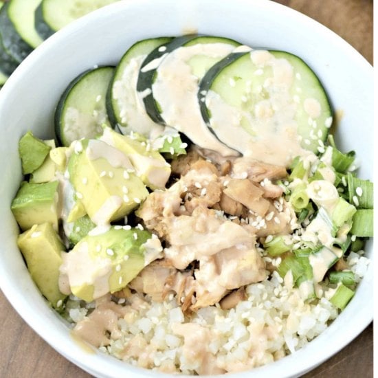 Low Carb Tuna Sushi In A Bowl