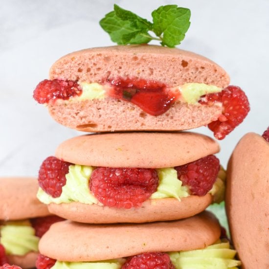 Raspberry Mojito Whoopie Pies