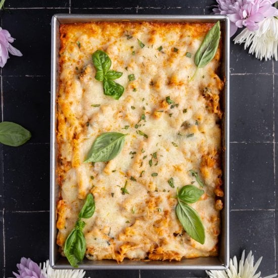 Easy Veggie Meatless Baked Ziti