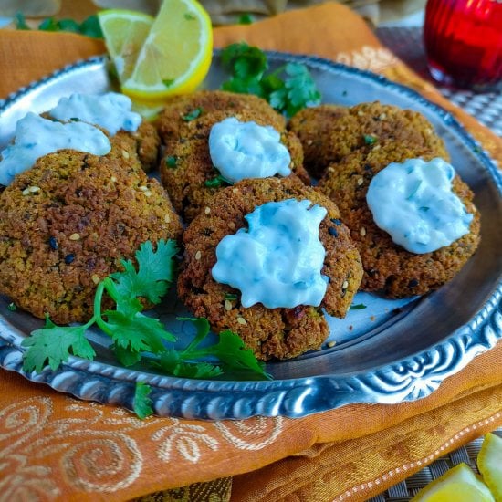 Crispy Baked Falafel Kebabs