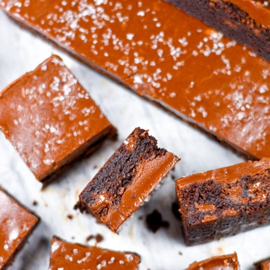 Salted Chocolate Caramel Brownies