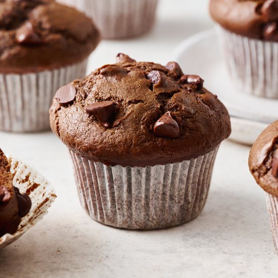 Sourdough Chocolate Muffins