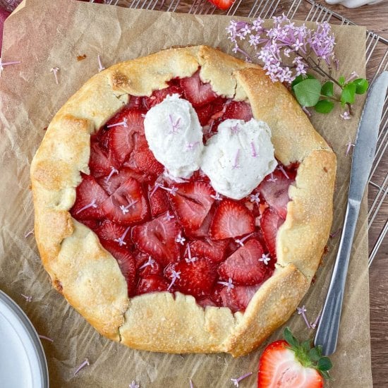 Lilac Strawberry Galette