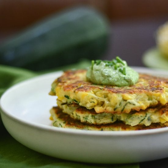 Healthy Zucchini Corn Fritters