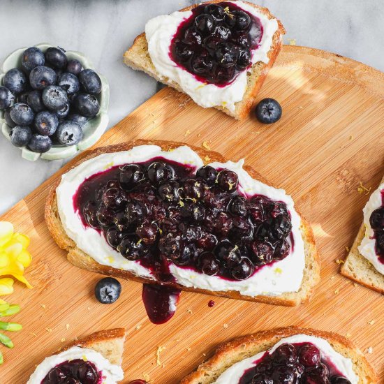 Blueberry Ricotta Toast