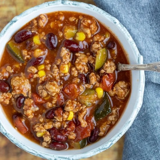 Vegetable Turkey Chili