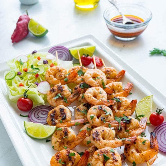 Chipotle Lime Shrimp Kebobs