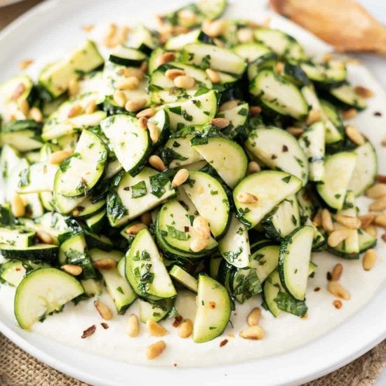 Zucchini Salad with Creamy Dressing