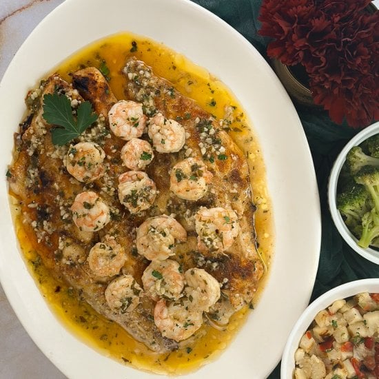 Redfish with Butter Lemon Sauce