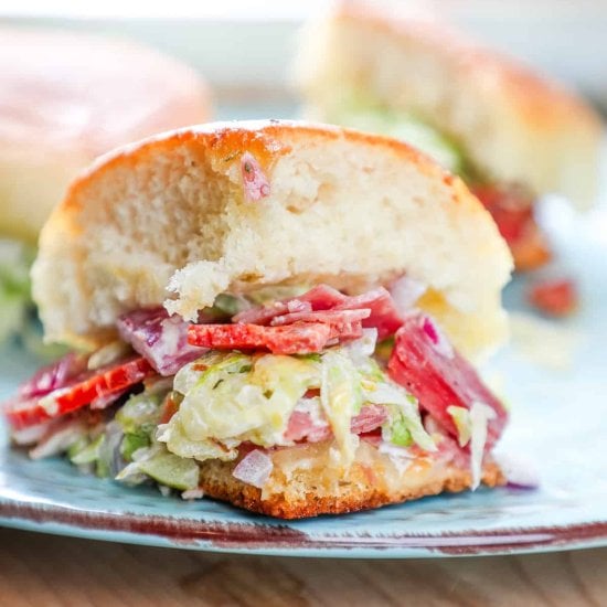 Chopped Italian Sliders