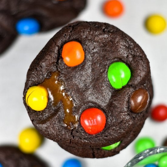 Caramel M&M Cookies